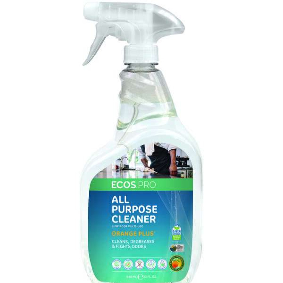 Cleaning Chemicals * | Ecos Pl9706/6 Pro 32 Oz. Orange Plus Scented All-Purpose Cleaner Spray Bottle 6/Case