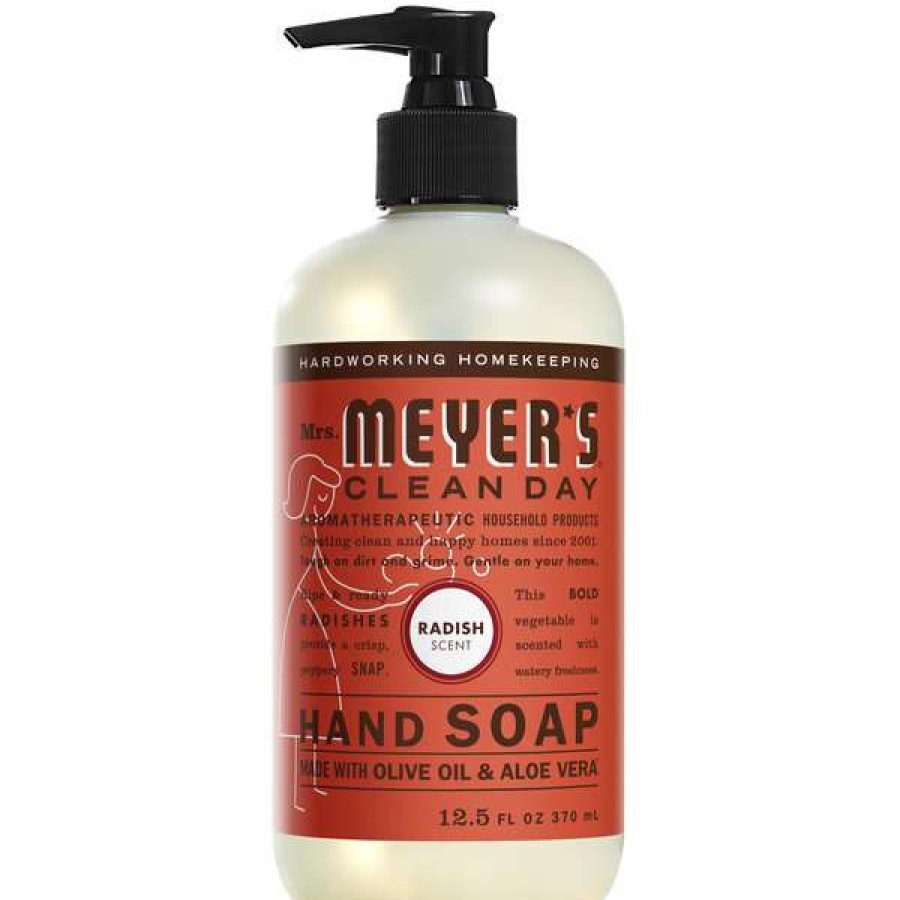 Hand Soap And Sanitizer * | Mrs. Meyer'S Mrs. Meyer'S Clean Day 686915 12.5 Oz. Radish Scented Hand Soap With Pump 6/Case