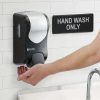 Hand Soap And Sanitizer * | San Jamar S970Bkss Summit Rely Black Manual Hand Soap, Sanitizer, And Lotion Dispenser 5 3/16 X 4 X 8 7/8