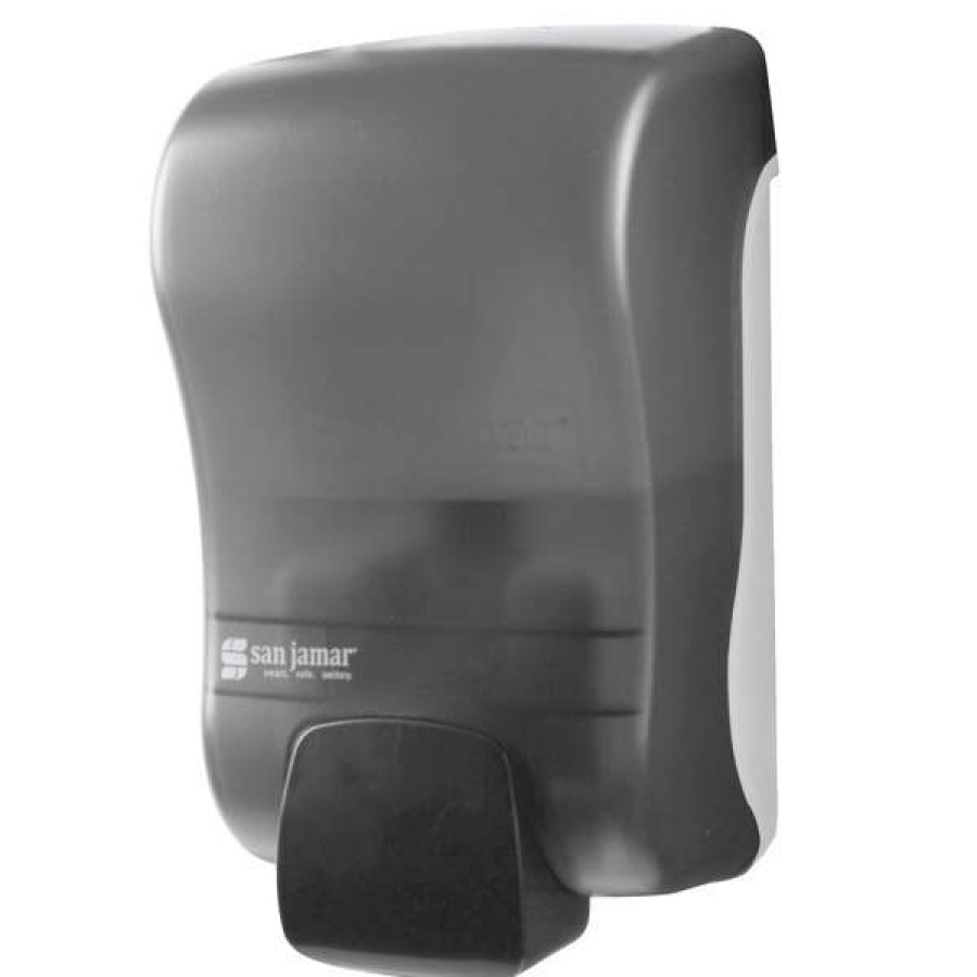 Hand Soap And Sanitizer * | San Jamar Sf900Tbk Rely Pearl Black Manual Foam Soap Dispenser 5 X 4 X 8 1/2