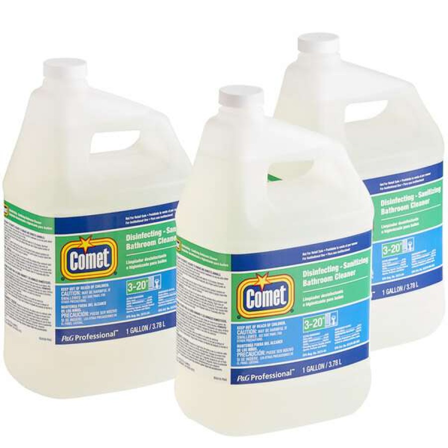 Cleaning Chemicals * | Comet 22570 Disinfecting / Sanitizing Bathroom Cleaner Ready-To-Use Refill 1 Gallon 3/Case