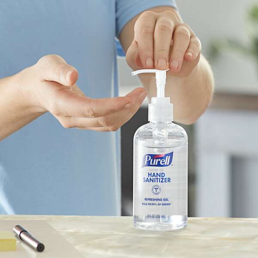 Hand Soap And Sanitizer * | Purell 4102-12-S Advanced 8 Oz. Gel Instant Hand Sanitizer With Pump 12/Case