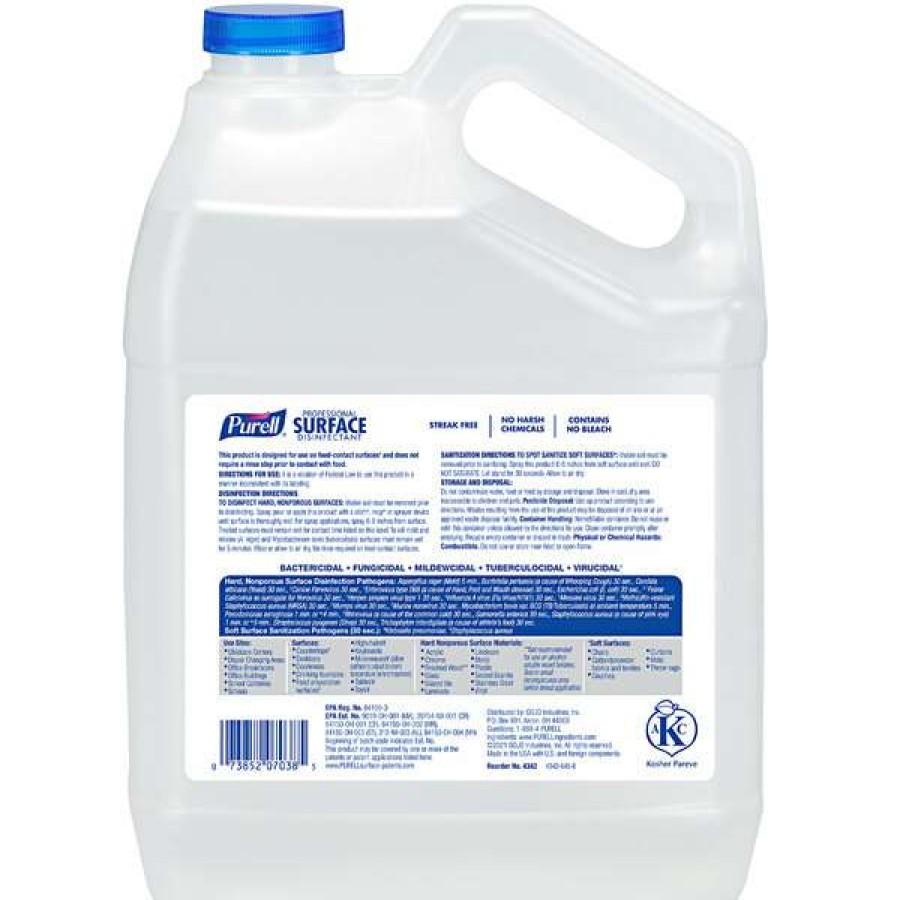 Cleaning Chemicals * | Purell Purell 4342-04 1 Gallon / 128 Oz. Fresh Citrus Professional Surface Disinfectant 4/Case