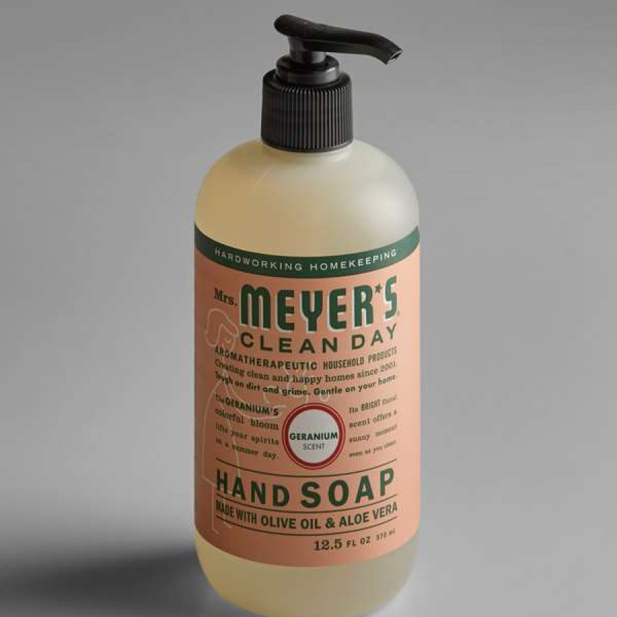 Hand Soap And Sanitizer * | Mrs. Meyer'S Mrs. Meyer'S Clean Day 651332 12.5 Oz. Geranium Scented Hand Soap With Pump 6/Case