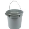 Cleaning Tools & Supplies * | Continental 8114Gy Huskee 14 Qt. Gray Round Utility Bucket