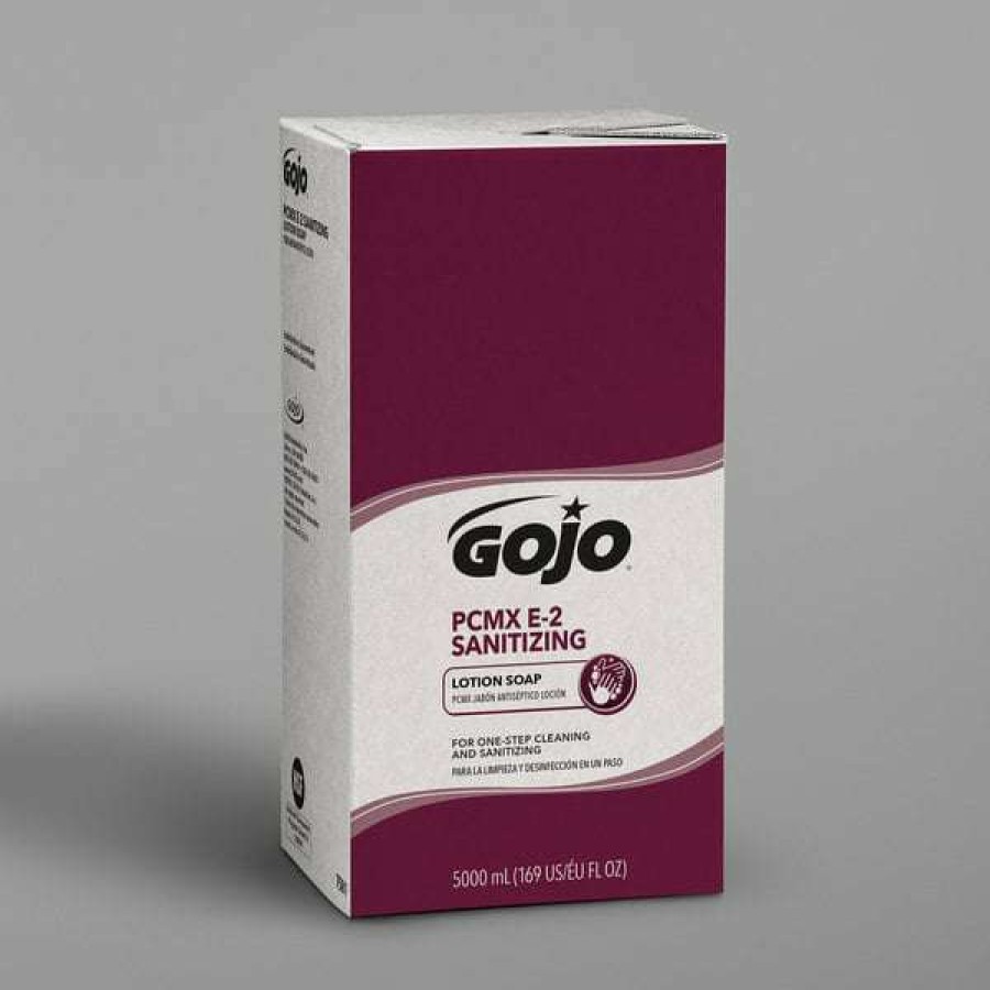 Hand Soap And Sanitizer * | Gojo 7581-02 Tdx E2 5000 Ml Dye And Fragrance Free Sanitizing Lotion Hand Soap Refill With Pcmx 2/Case