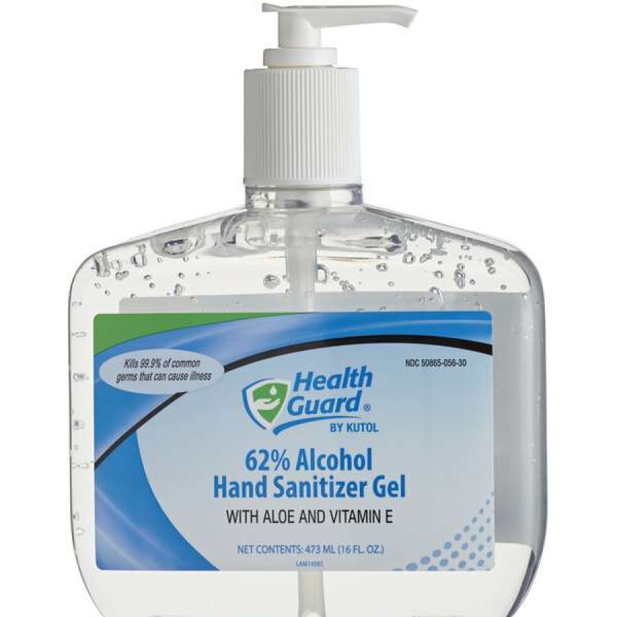 Hand Soap And Sanitizer * | Kutol 5630 Health Guard 16 Oz. Dye And Fragrance Free 62% Alcohol Instant Hand Sanitizer Gel