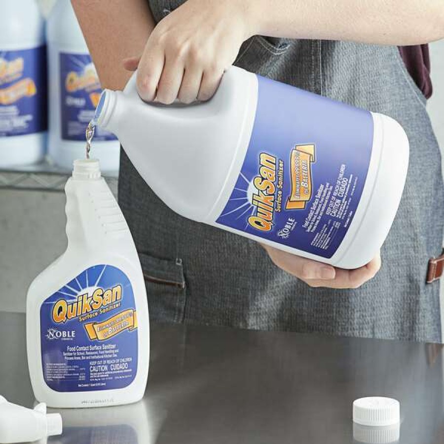 Cleaning Chemicals * | Noble Chemical 1 Gallon / 128 Oz. Quiksan Food Contact Surface Sanitizer Refill 4/Case