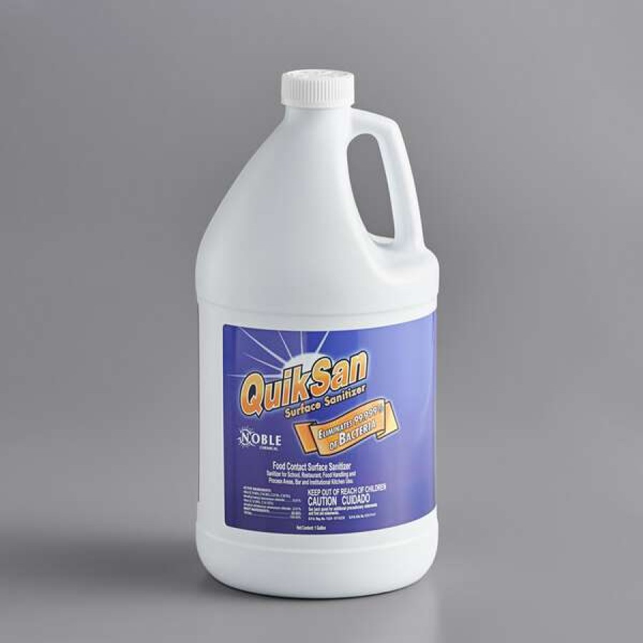 Cleaning Chemicals * | Noble Chemical 1 Gallon / 128 Oz. Quiksan Food Contact Surface Sanitizer Refill 4/Case