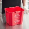 Cleaning Tools & Supplies * | San Jamar Kpp256Rd 8 Qt. Red Sanitizing Kleen-Pail Pro Bucket