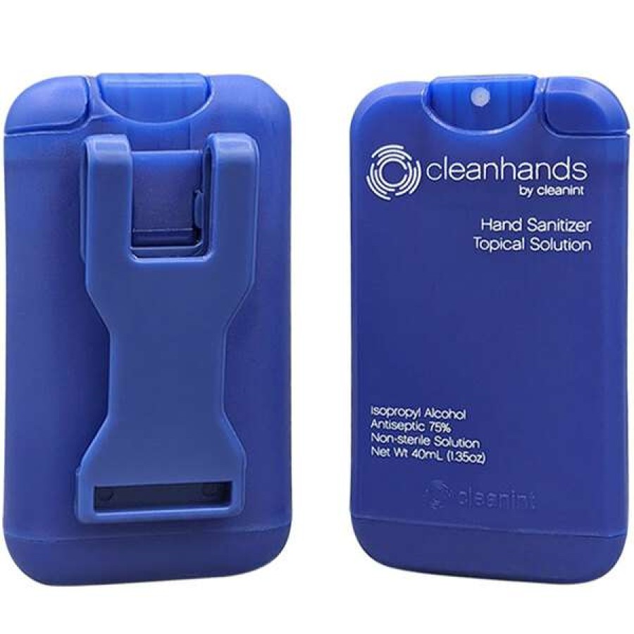 Hand Soap And Sanitizer * | Cleanint, Llc Cleanint Cleanhands Ch02Ret-Blu Blue Clip-On Hand Sanitizer Dispenser 2/Pack