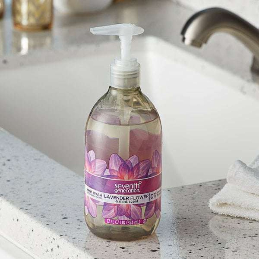 Hand Soap And Sanitizer * | Seventh Generation 22926 Purely Clean 12 Oz. Lavender Flower & Mint Hand Soap 8/Case