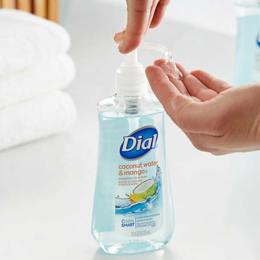 Hand Soap And Sanitizer * | Dial Dial Dia12159 7.5 Oz. Coconut Water Mango Hydrating Liquid Hand Soap