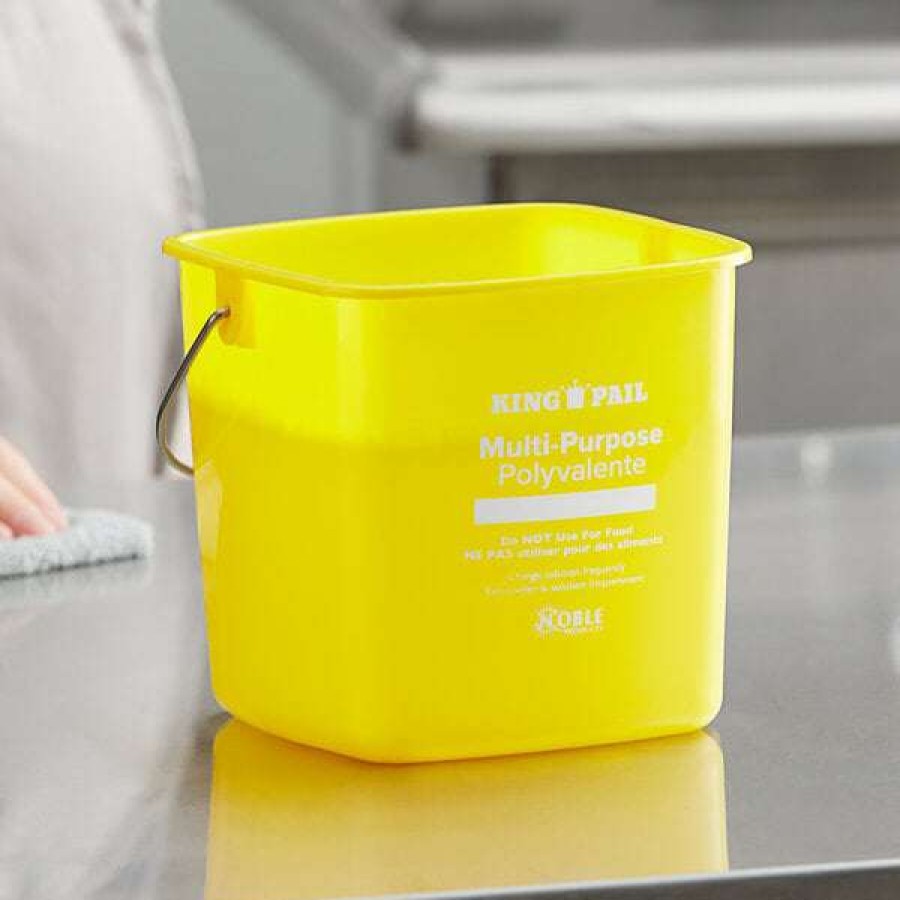 Cleaning Tools & Supplies * | Noble Products King-Pail 3 Qt. Yellow Cleaning Pail