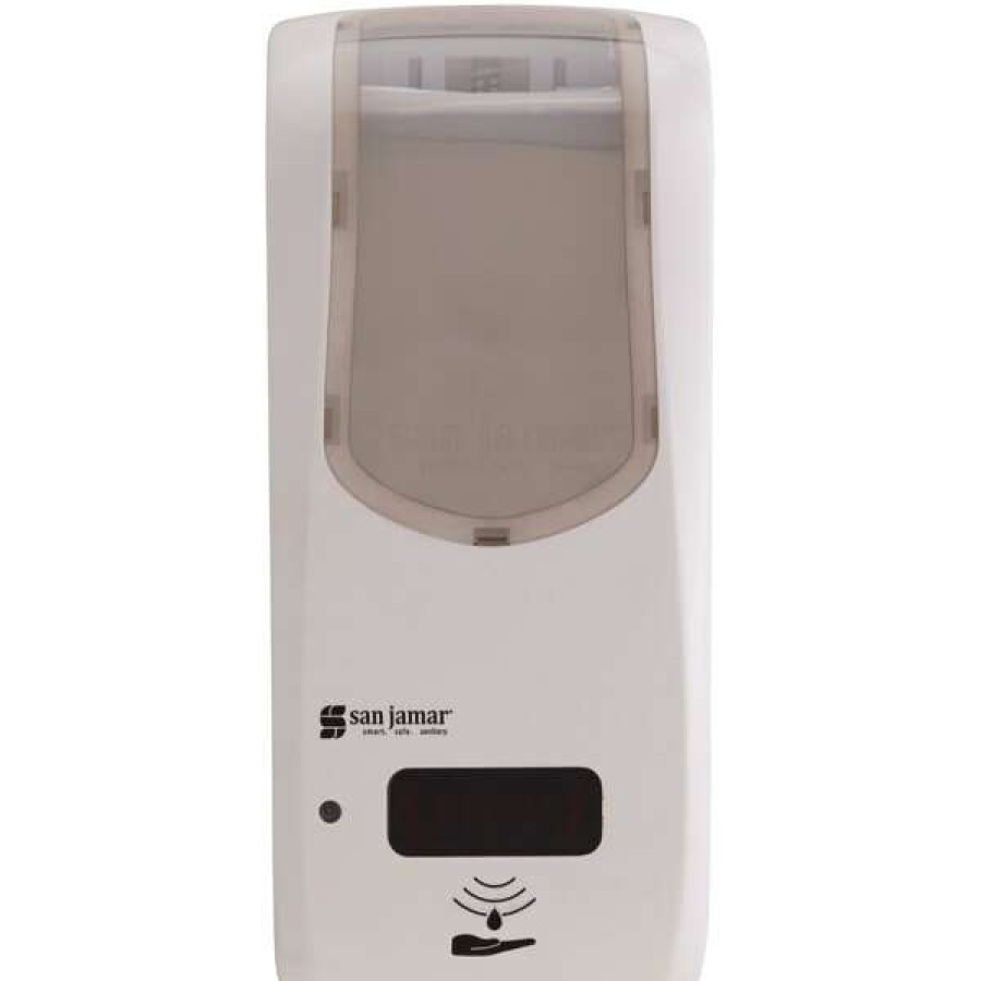 Hand Soap And Sanitizer * | San Jamar Sh970Whcl Summit Rely White Hybrid Automatic Hand Soap, Sanitizer, And Lotion Dispenser 5 1/2 X 4 X 12