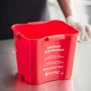 Cleaning Tools & Supplies * | San Jamar Kpp196Rd 6 Qt. Red Sanitizing Kleen-Pail Pro Bucket