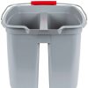 Cleaning Tools & Supplies * | Rubbermaid Fg262888Gray 19 Qt. Divided Gray Bucket