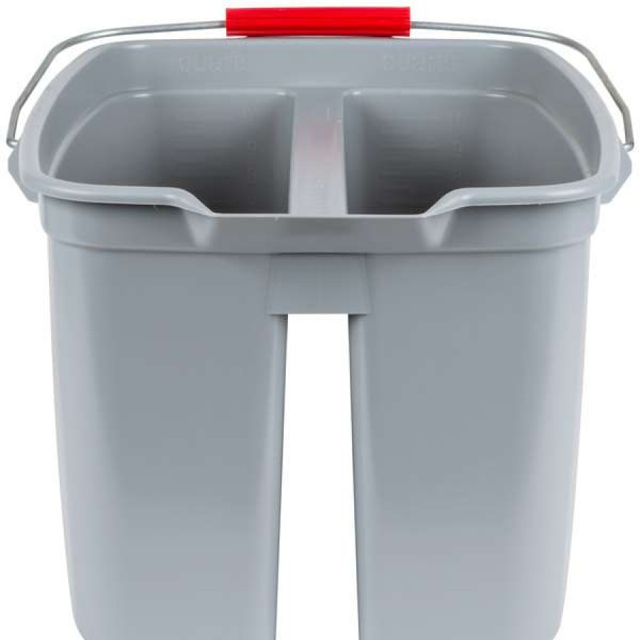 Cleaning Tools & Supplies * | Rubbermaid Fg262888Gray 19 Qt. Divided Gray Bucket