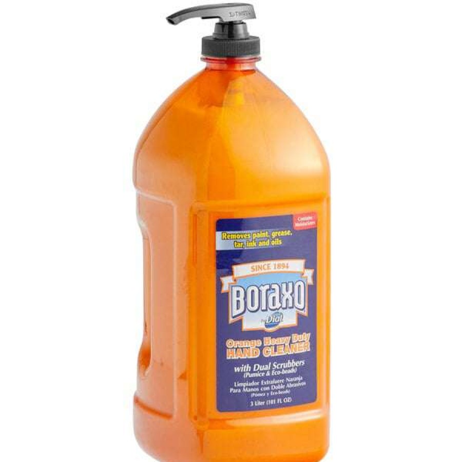 Hand Soap And Sanitizer * | Dial Dial Dia06058 Boraxo 3 Liter Heavy-Duty Liquid Hand Soap With Pump