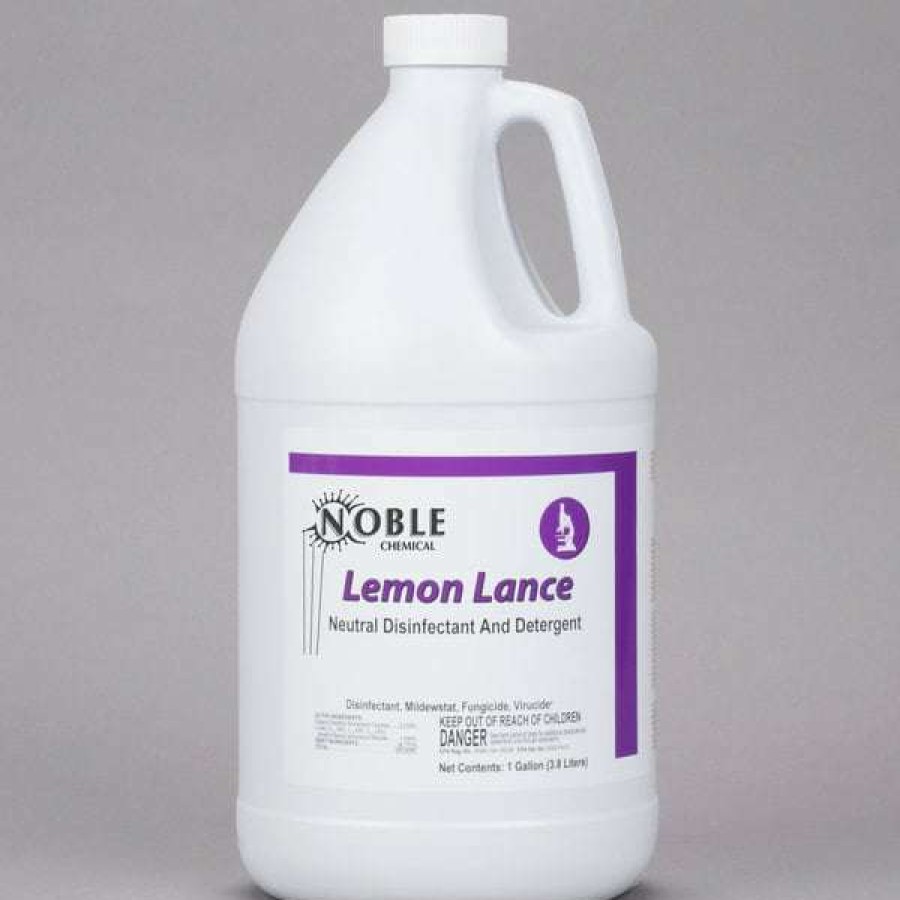 Cleaning Chemicals * | Noble Chemical 1 Gallon / 128 Oz. Lemon Lance Lemon Disinfectant & Detergent Cleaner 4/Case