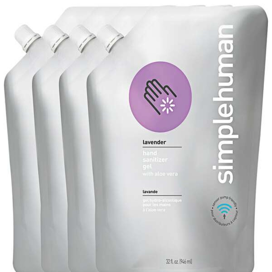 Hand Soap And Sanitizer * | Simplehuman Ct1086 32 Fl. Oz. Lavender Scented Gel Hand Sanitizer Refill Pouch 4/Case