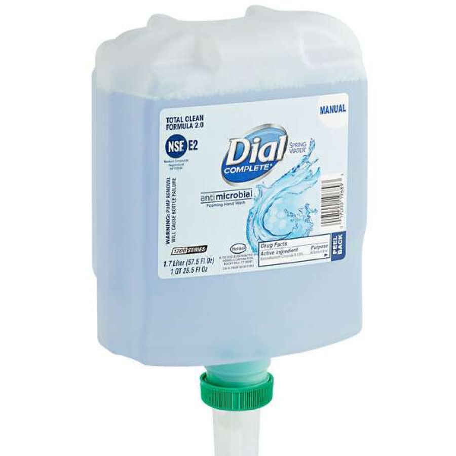 Hand Soap And Sanitizer * | Dial Dial Dia19690 Complete 1700 Universal Manual 1.7 Liter Spring Water Antibacterial Foaming Hand Soap Refill