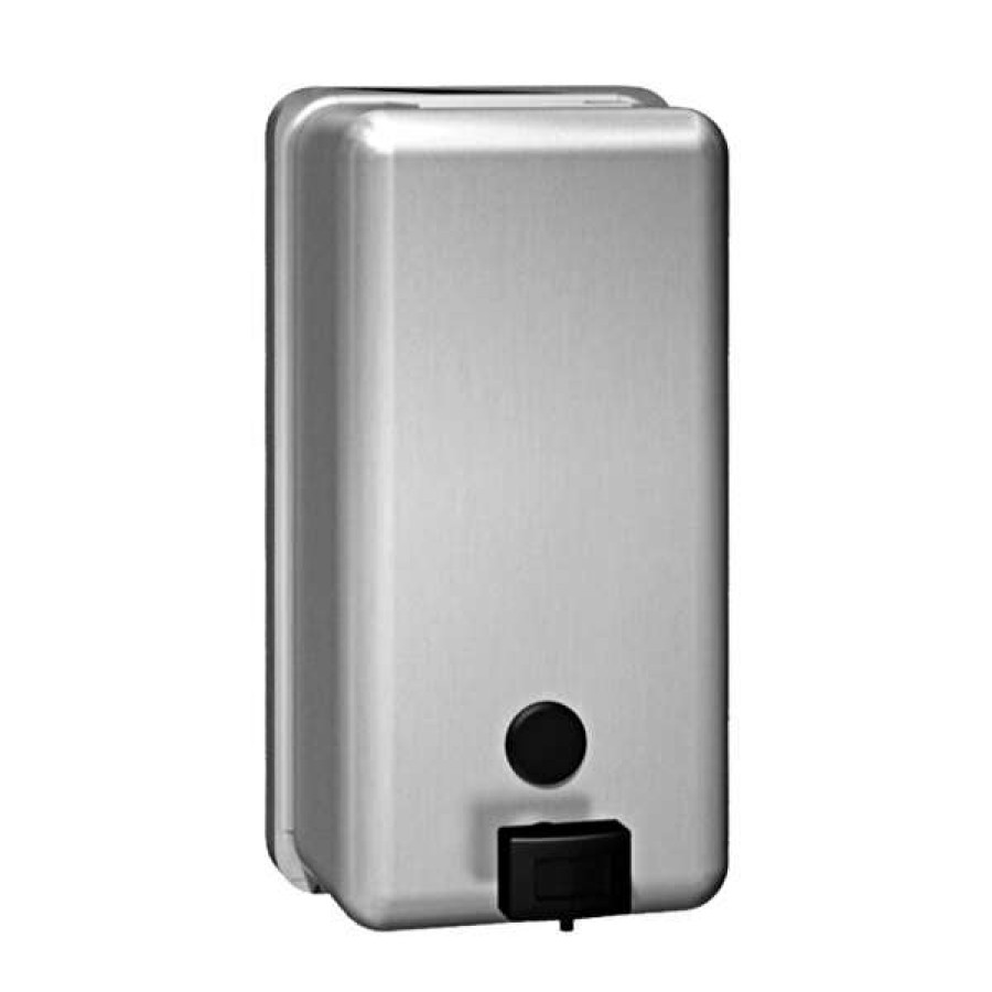 Hand Soap And Sanitizer * | American Specialties, Inc. 10-0347 Stainless Steel Surface-Mounted Vertical Liquid Soap Dispenser