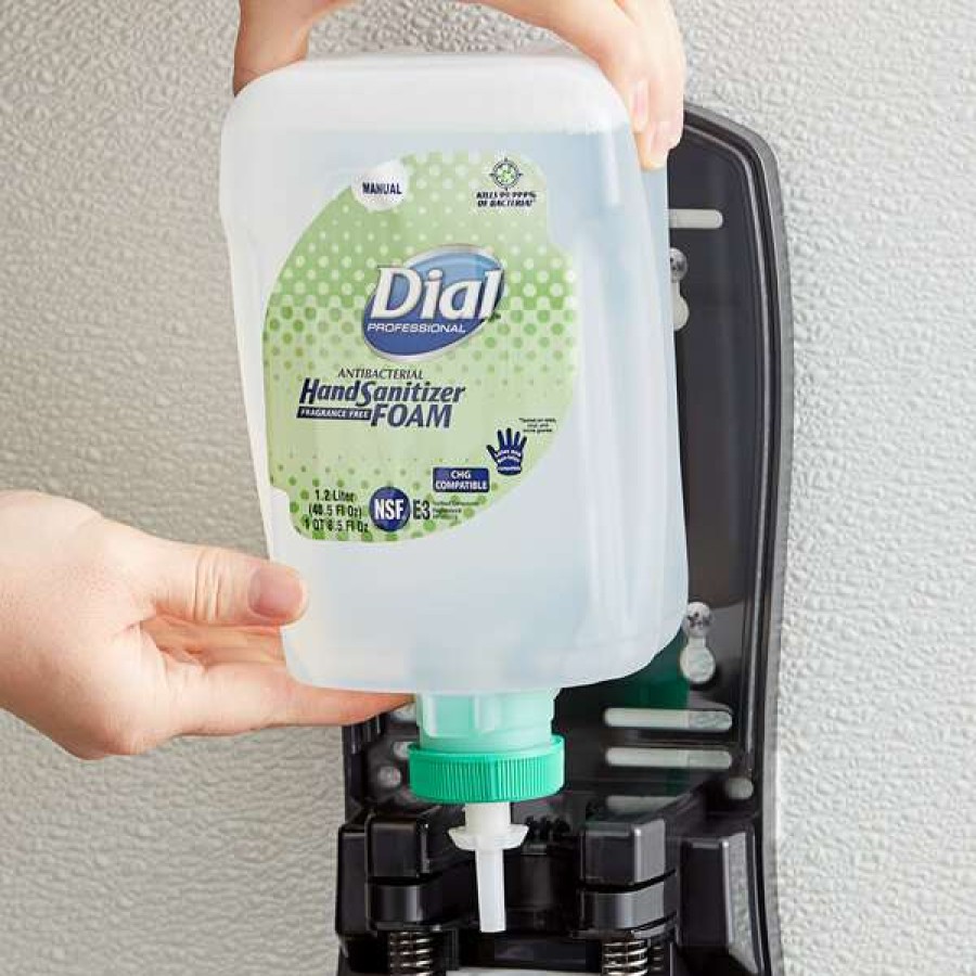 Hand Soap And Sanitizer * | Dial Dial Dia19038 Fit Universal Manual Antibacterial 1.2 Liter Foam Hand Sanitizer Refill 3/Case