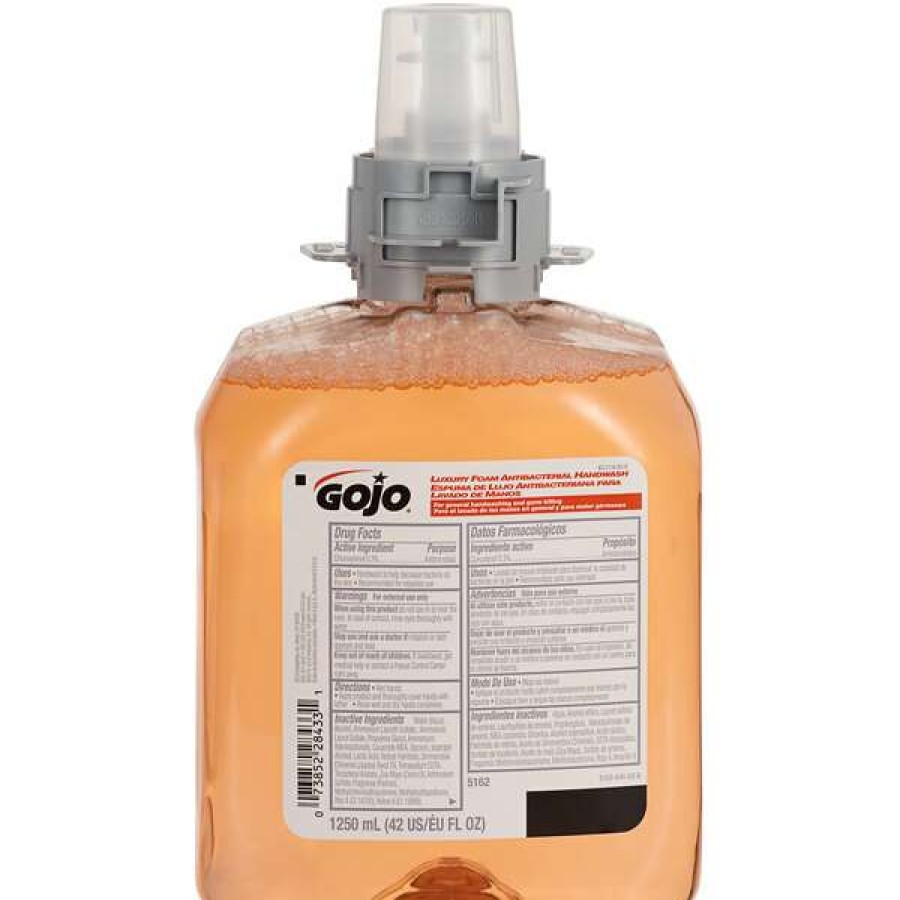 Hand Soap And Sanitizer * | Gojo 5162-04 Fmx Luxury 1250 Ml Fresh Fruit Foaming Antibacterial Hand Soap 4/Case