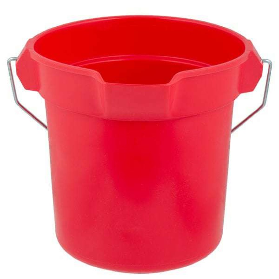 Cleaning Tools & Supplies * | Rubbermaid Fg296300Red Brute 10 Qt. Red Round Bucket