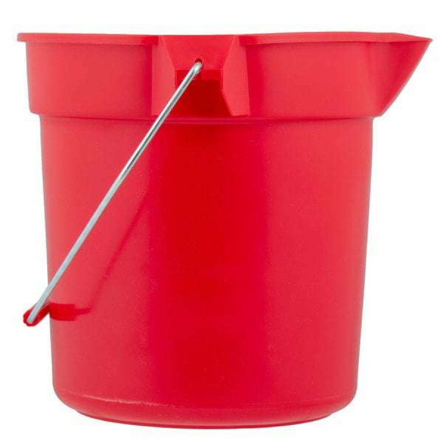 Cleaning Tools & Supplies * | Rubbermaid Fg296300Red Brute 10 Qt. Red Round Bucket