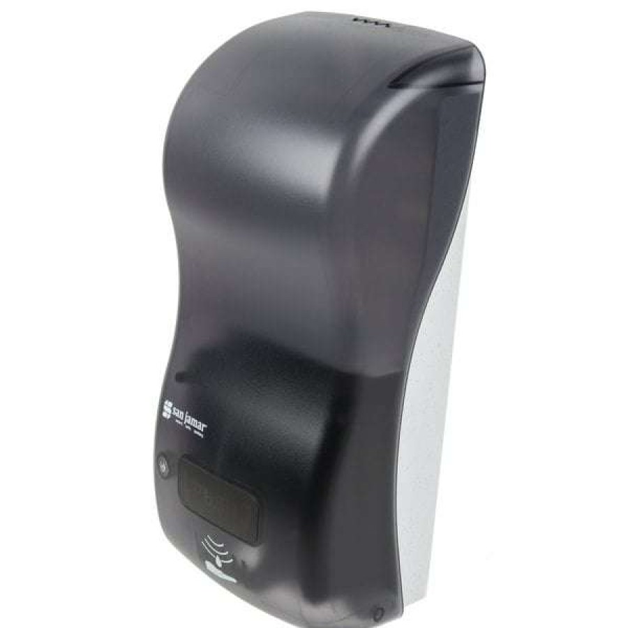 Hand Soap And Sanitizer * | San Jamar Shf900Tbk Rely Pearl Black Hybrid Touchless Foam Soap Dispenser 5 1/2 X 4 X 12